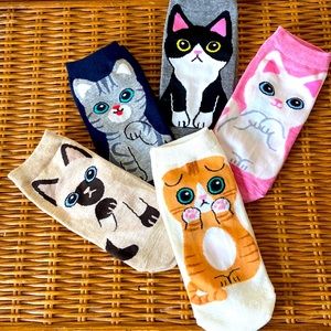 NEW 5 Pairs CATs Ankle Socks Size 5-10 5 PACK!!!!